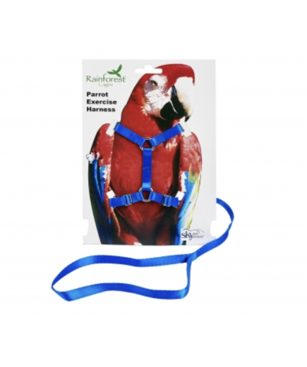 Adventure Bound Parrot Exercise Harness Small Blue